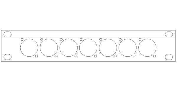 XLR Panel 7 HULL 1/2 19"