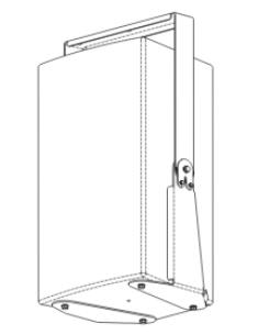 Vertikal U-brakett for V2-35 Hvit