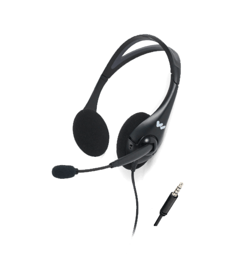 Headset (hodetel.+mikr.)2klokke 1m kab,1x3.5mm jack f/DLT400