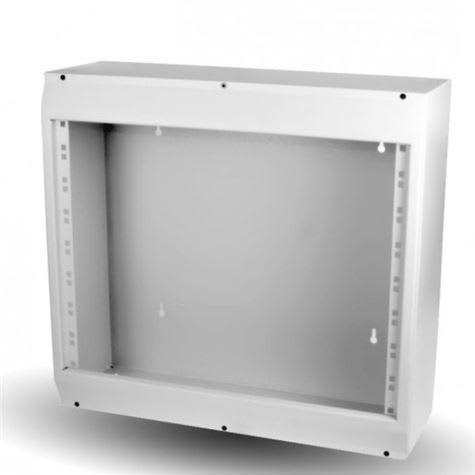 Veggrack for 19" XLR panel, 8U, dybde 70mm, Hvit