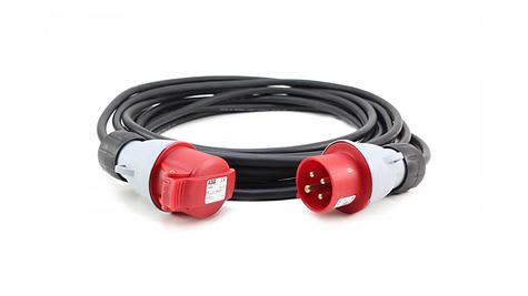 Motorkabel DC, 16A400V-4P, M/F, 4x 2,5mm2, 5meter