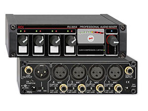 Mixer 4 mic/line (phantom) til 1 ut ( mic/line )