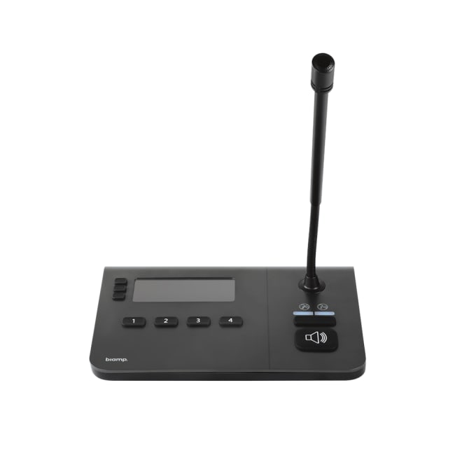 4-button paging station w/gooseneck mic