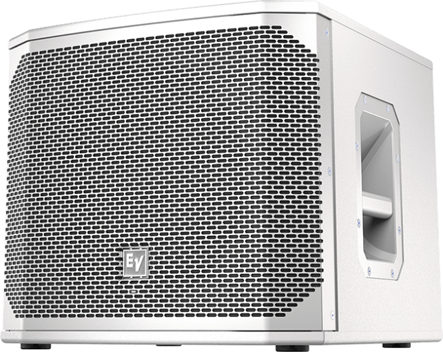 Høyttaler Sub Aktiv Kabinett 12" 1200W Hvit