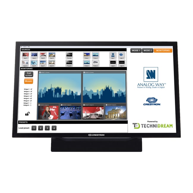 Crestron driver og Smart Graphics for LiveCore