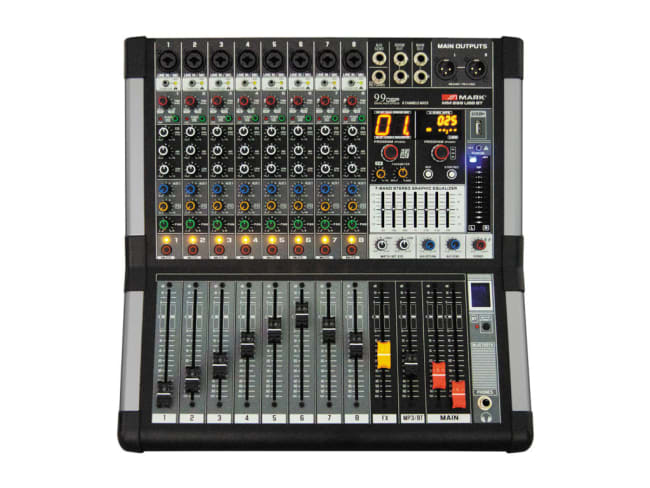 Analog audio mixer. 8 mono ch. USB Player-Recorder.BT,99eff