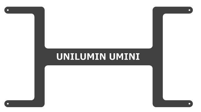 Veggfeste avstandsstykke til Unilumin UMini. Svart