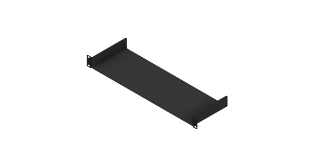 1U Rack hylle, 15cm, Sort