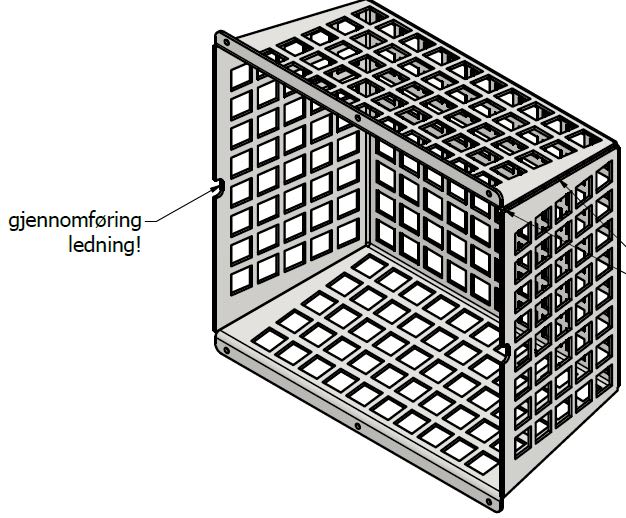 Gitterbur f.BS-678, ballbeskyttelse,hvit RAL-9010,3mm stål