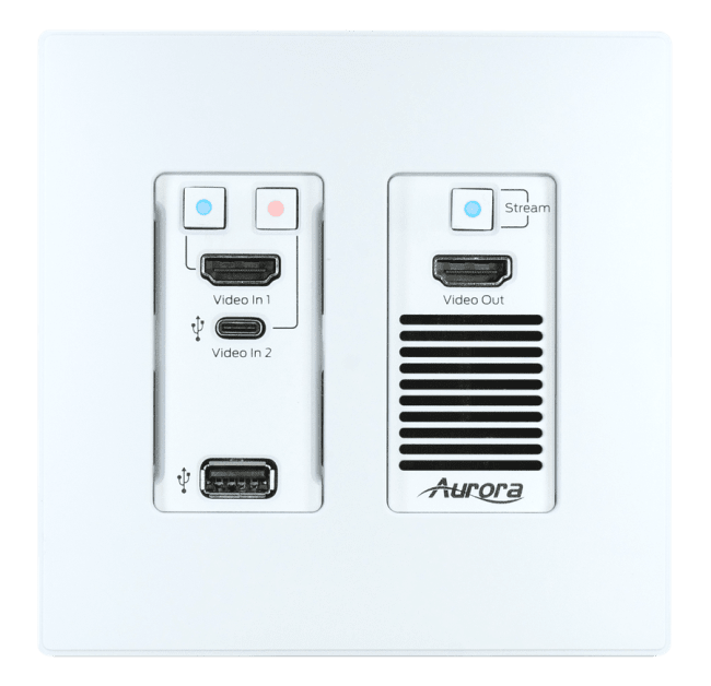 Veggpanel Tranciever 4K60 1G 1xHDMI+1xUSB-C+USB2.0 Hvit