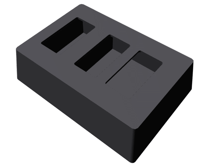 Device Box 3 Gang 1 Power 2 Data Grå