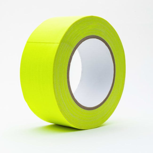 Gaffa tape Skrivbar & fluoriserende 50 mm x 25m Gul