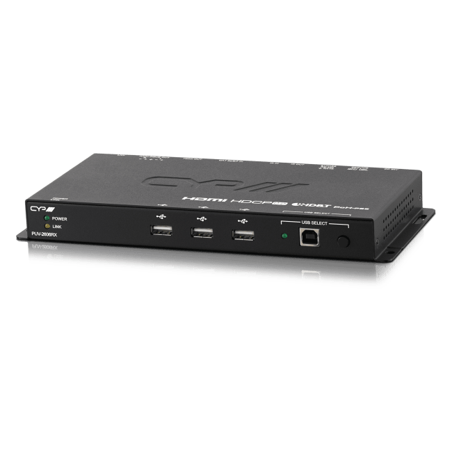 HDBaseT2 Receiver with USB f/Reverse Power PUV-2600 Series