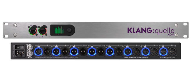 KLANG:Quelle Dante or madi to 16ch Analog or AES,