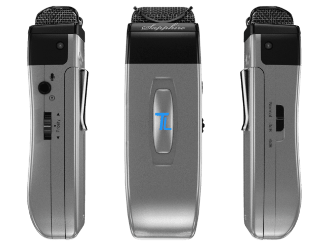 SAPPHIRE mikrofon/sender inkl batterier, uten lader