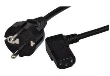 Eurokabel, DE Type F (CEE 7/7) Plug - IEC, 1.8m,Sort
