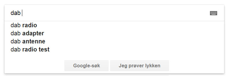 Skjermdump: Google