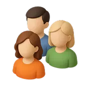 Group of travellers illustration