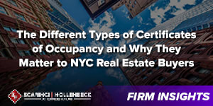The Different Types of Certificates of Occupancy in NYC Real Estate