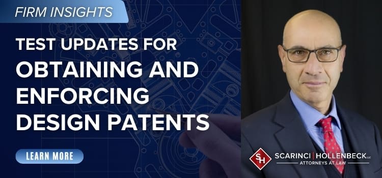 Test Updates for Obtaining and Enforcing Design Patents