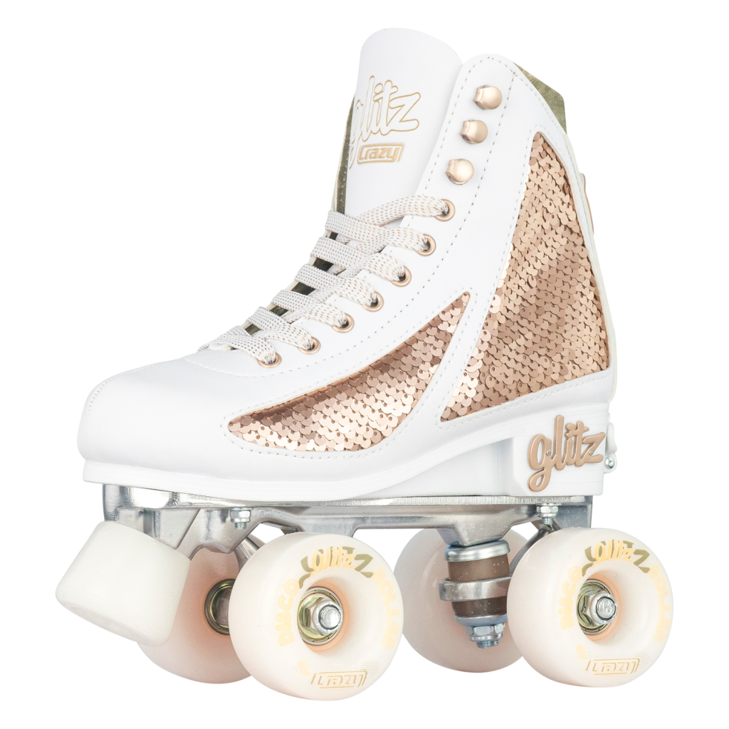 Crazy Skates Crazy Glitz Adjustable Roller Skates Rose Gold | Skate ...