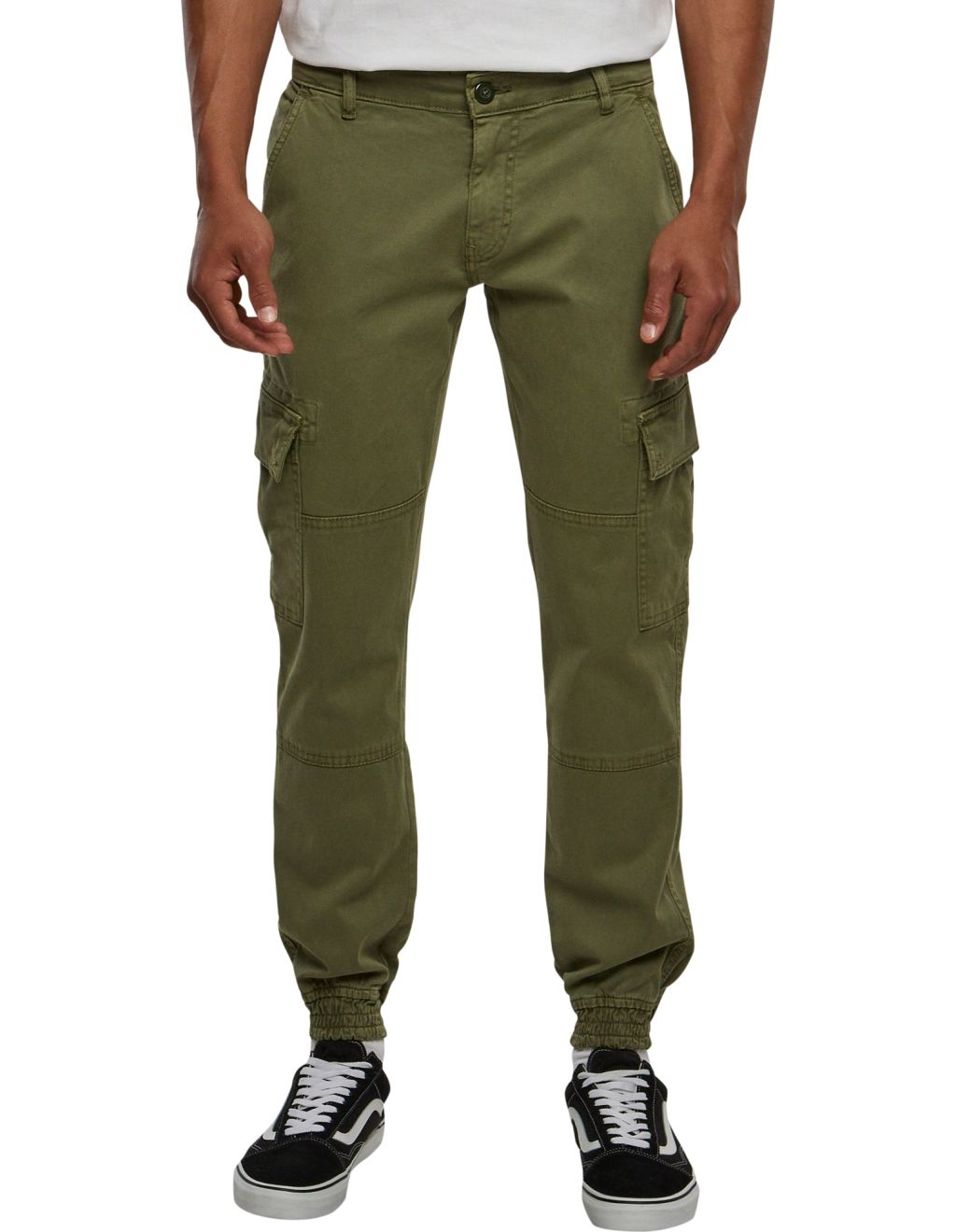 Urban Classics Mens Washed Cargo Twill Jogging Pants - Olive | Urban ...