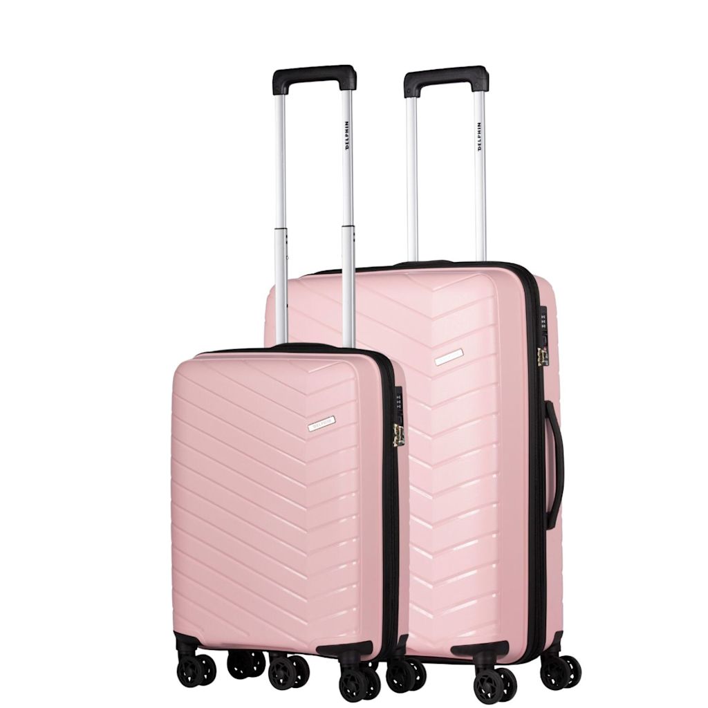 Delphin Del Mar Hardside 2 Piece Spinner Suitcase Set Medium + Cabin