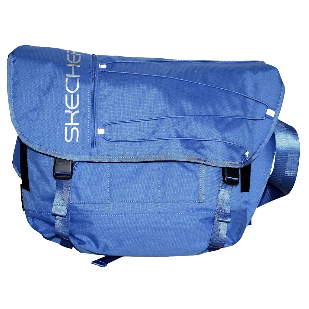 Skechers Santa Monica Body Messenger Bag w Laptop Pocket Travel Blue