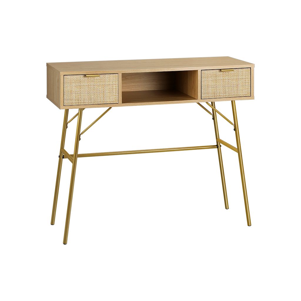 Oikiture Rattan Console Table Furniture Desk Sunyee Shop online at