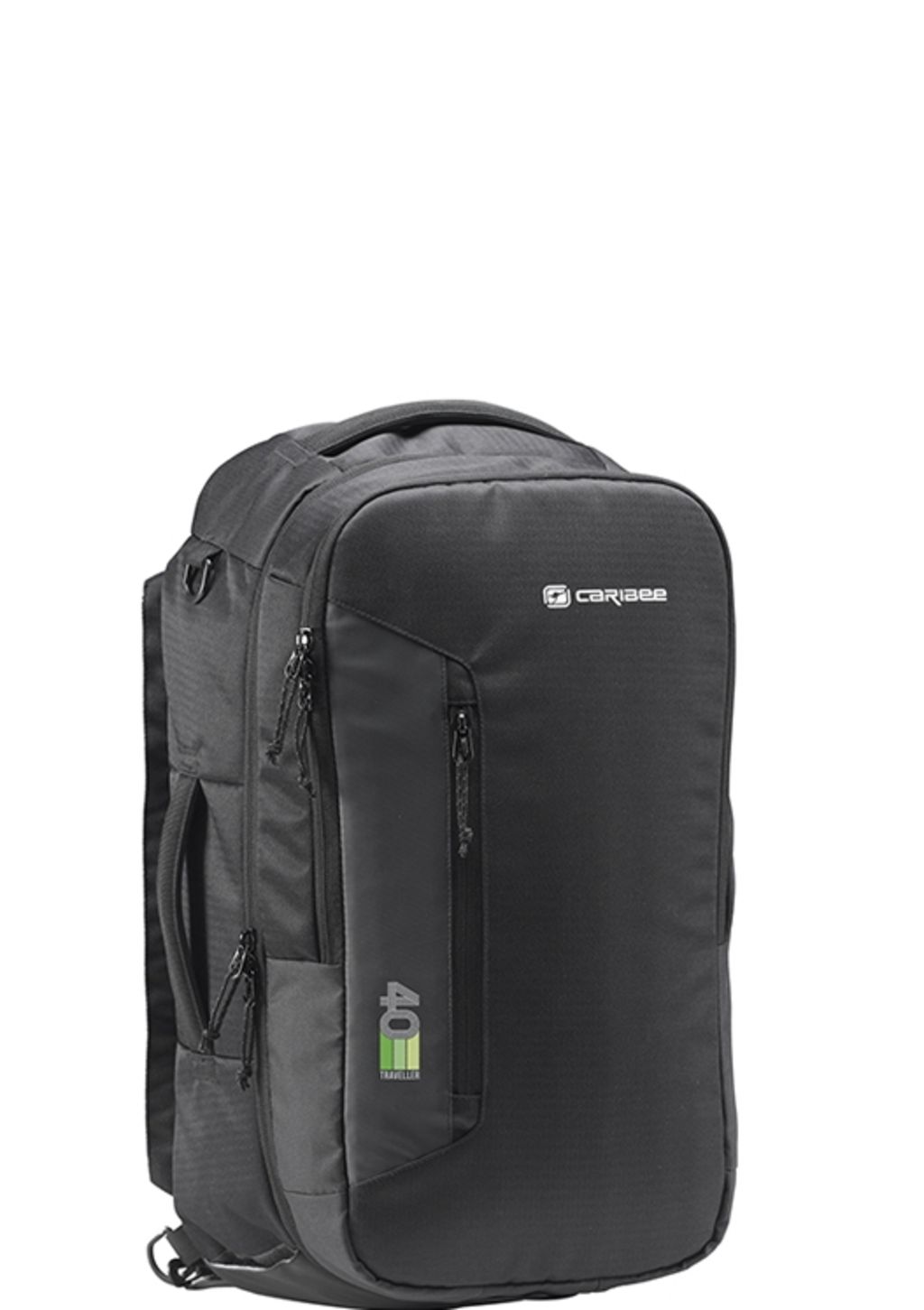 Caribee Traveller 40L Carry On Backpack Duffle Bag Black 6906 LUGGAGE