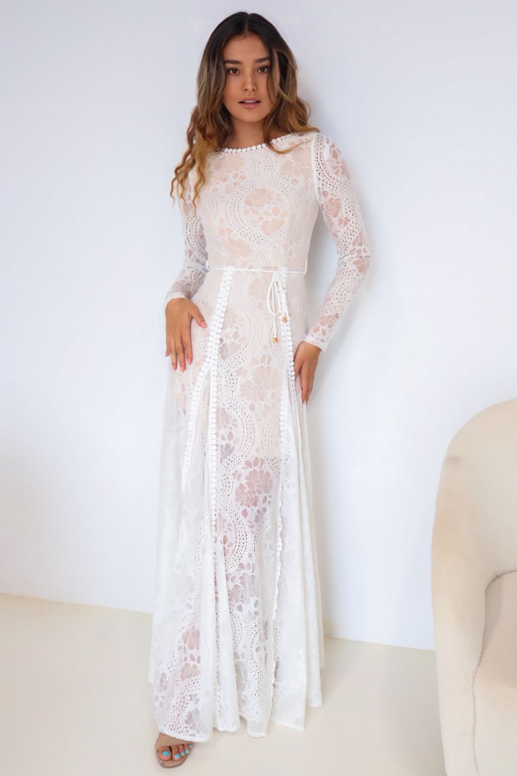 Tilly Lace Maxi Dress - White | Runway Goddess | Shop online at Westfield