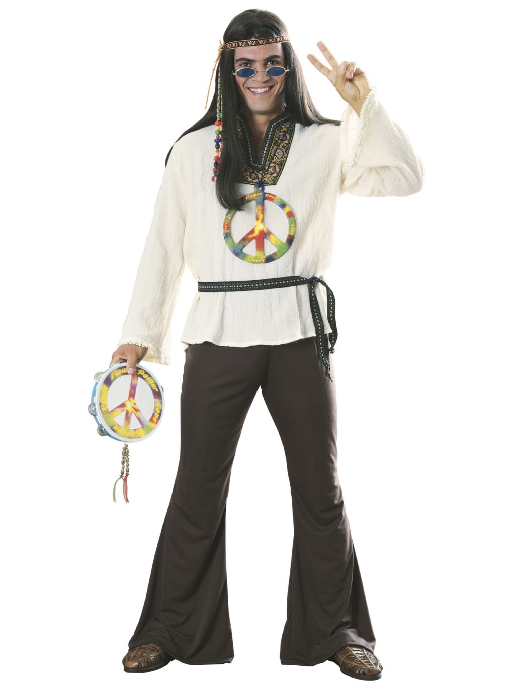 Costume King Groovin' Man Hippie 1970s 1960s Hippy Woodstock Groovy ...