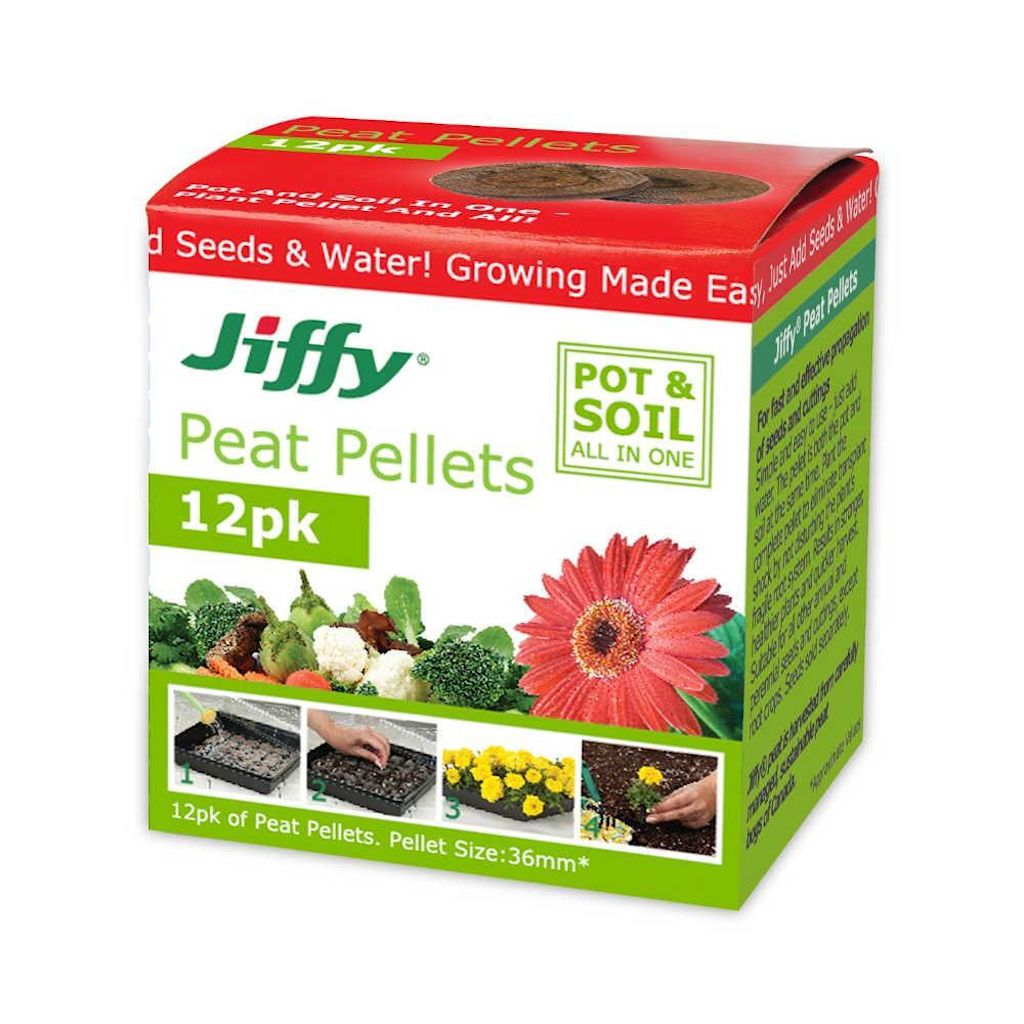 JIFFY Jiffy 36mm Propagation Peat 12 Pellets Growing Hydroponics Plugs