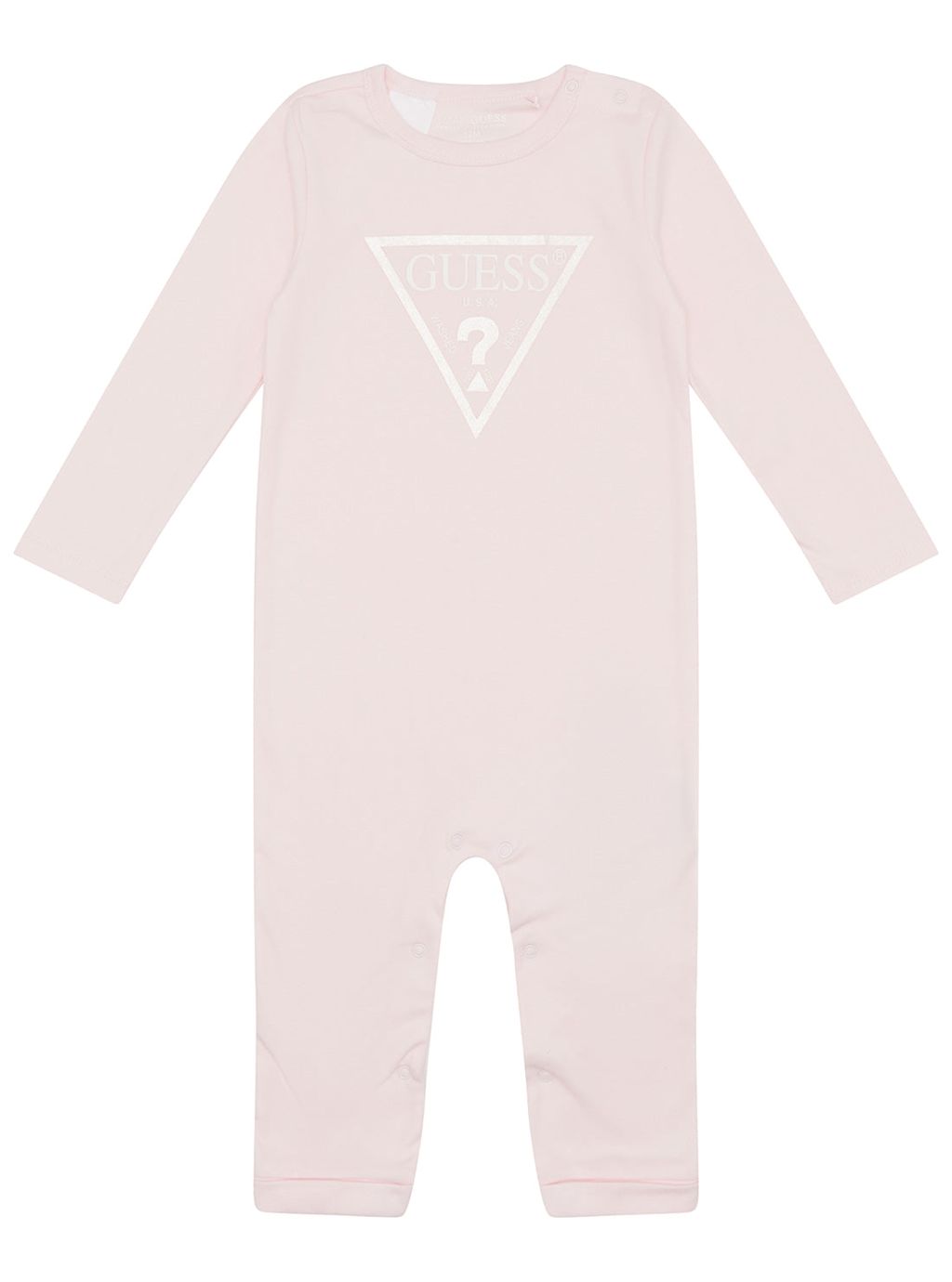GUESS Ballerina Pink Overall Logo Onesie (012m) GUESS Shop online
