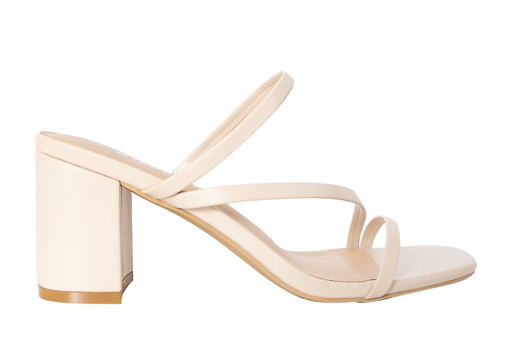 Soho Wildfire Strappy High Block Heel Womens Vanilla Spendless Shoes Shop online at