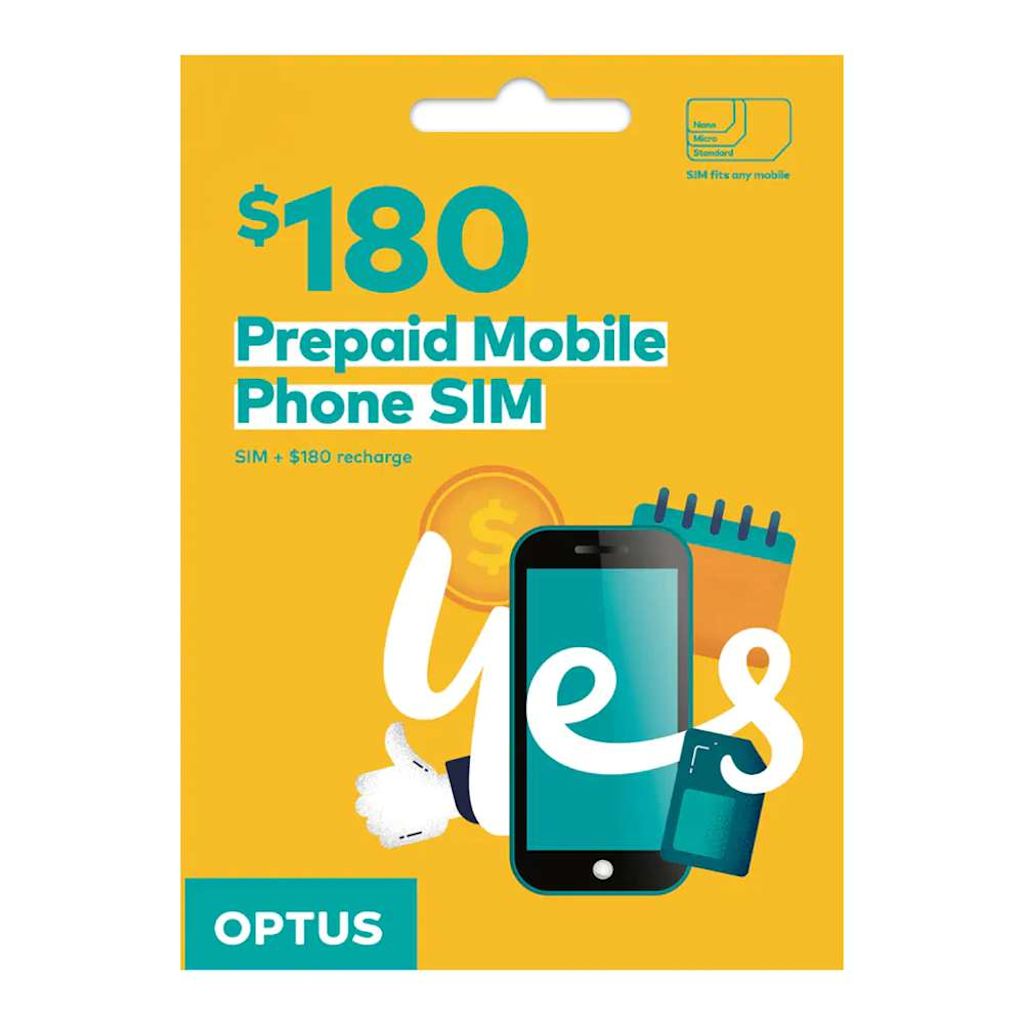 Optus 180 Prepaid 365 Day Phone SIM Personal Digital Shop Online 