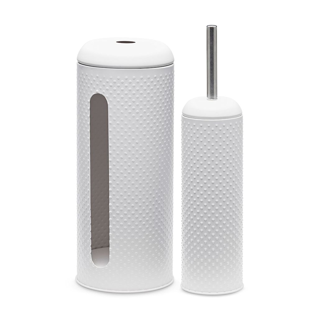 salt&pepper Spot Toilet Brush & Roll Holder Set of 2 salt&pepper