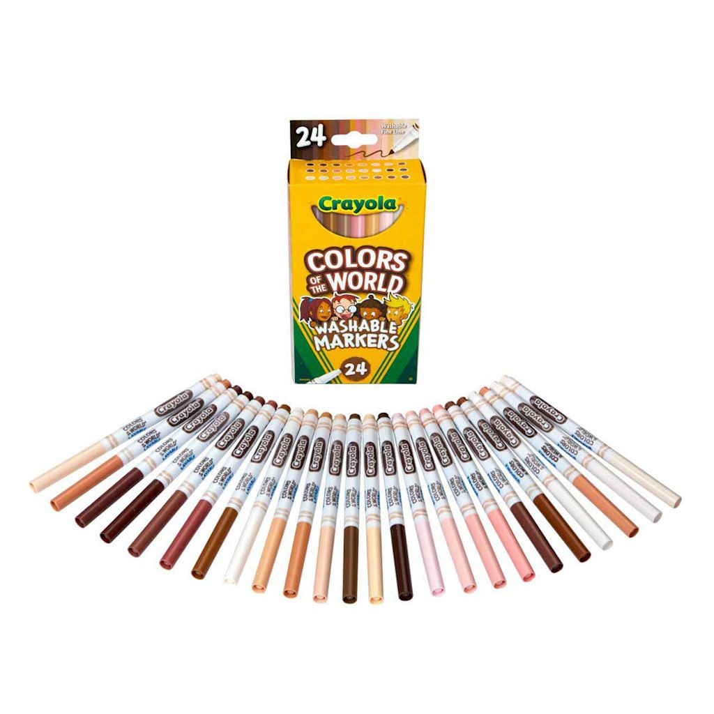 CRAYOLA 24pc Crayola Colours Of The World Fineline Nontoxic Washable