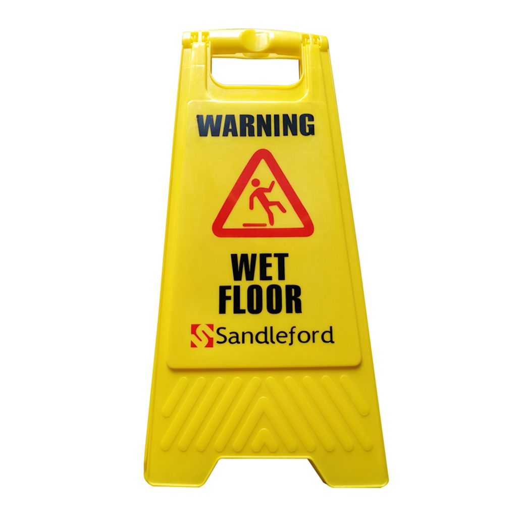 SANDLEFORD Sandleford 61cm Wet Floor AFrame Sign Safety Hazard Warning