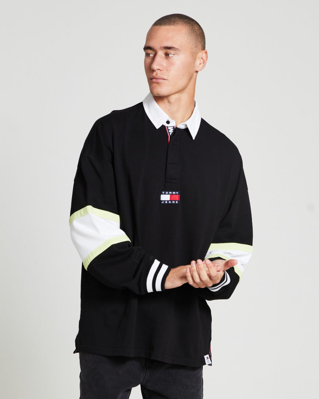 General Pants Tjm Tommy Badge Rugby Shirt Black | Westfield Direct