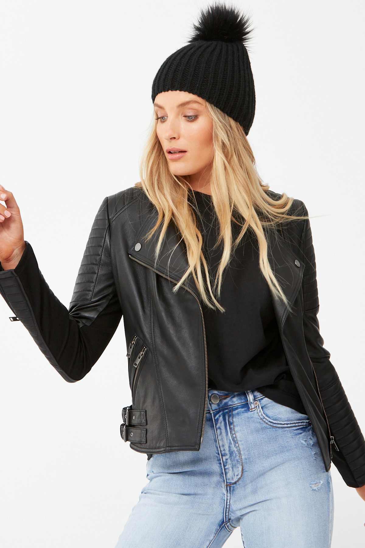 decjuba leather blazer