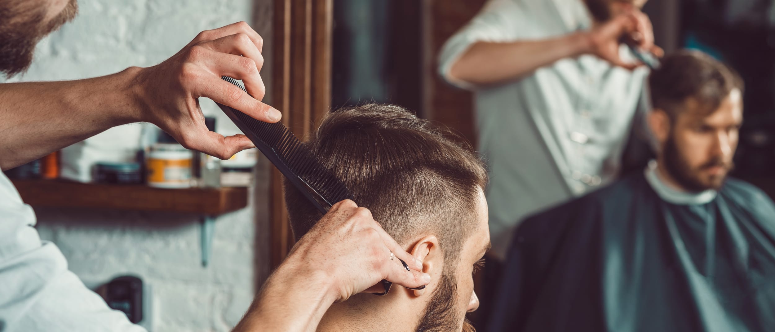man getting hair cut - fortnite guy getting haircut