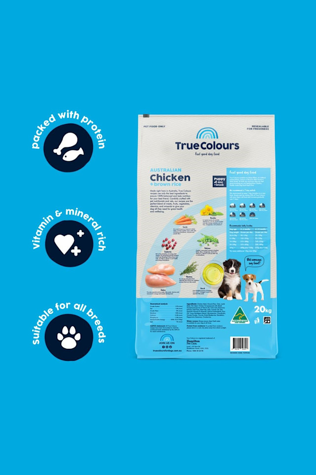 Pet House True Colours Puppy Chicken & Brown Rice Dog Food 3Kg Westfield Direct