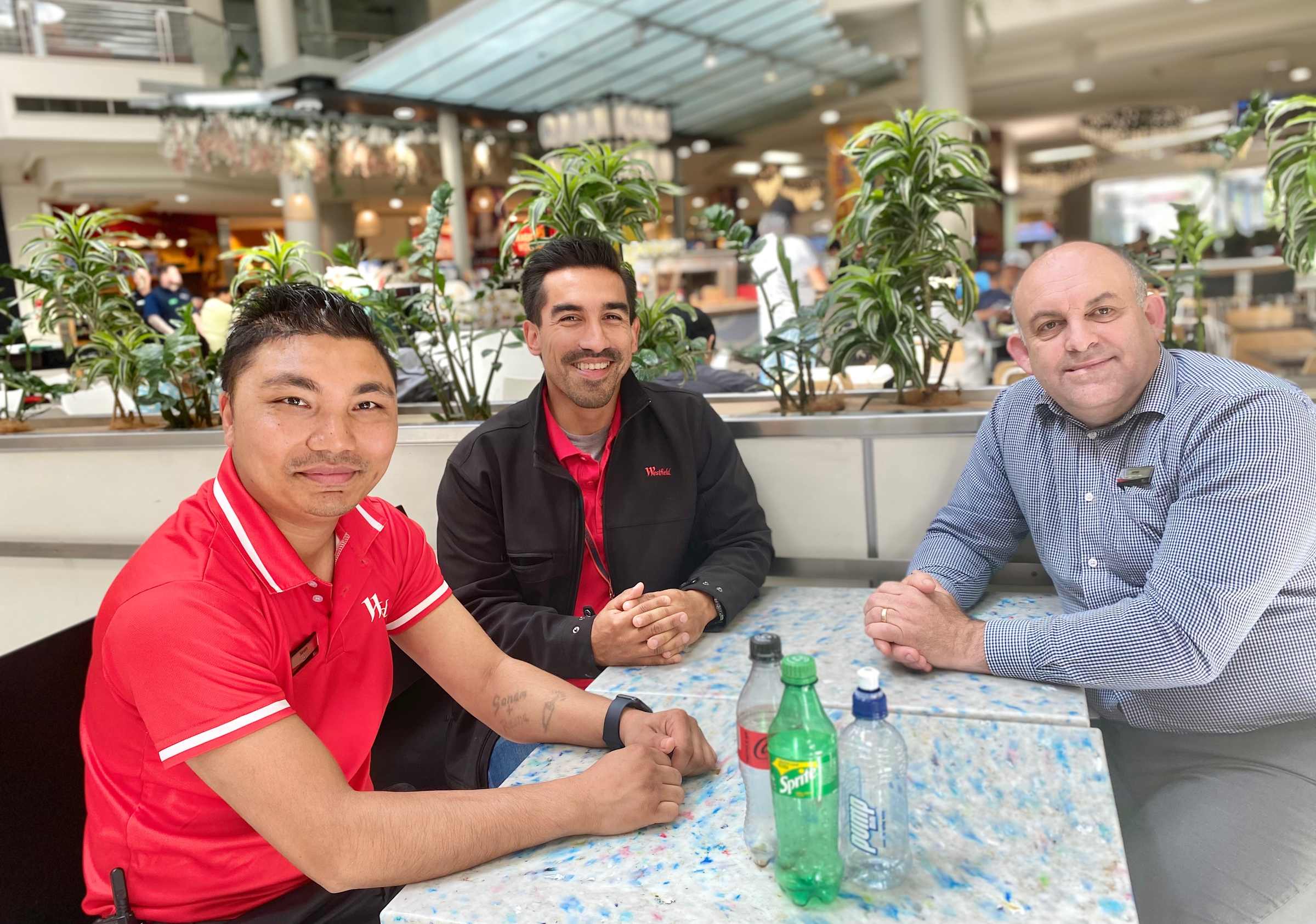 Westfield Manukau table tops team