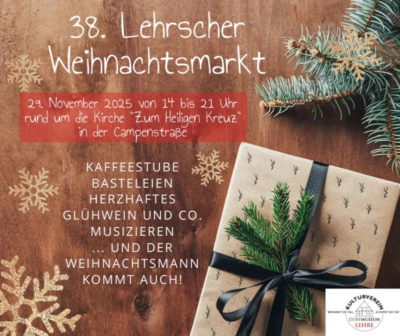 38. Lehrscher Weihnachtsmarkt an der Kirche „Zum H