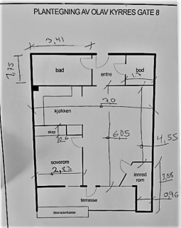 Plan with measurements