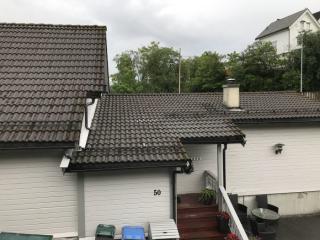 Nyere del av hus med hette som skal byttes ut med spinner type. Ca 9mtr/L