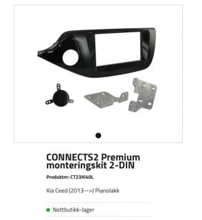 Monteringskit 2-din Kia Ceed 2012-