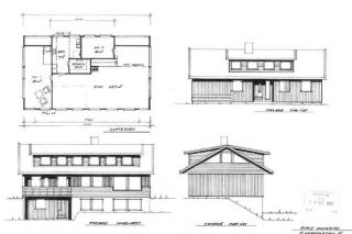 fasade tegning med dimensjoner