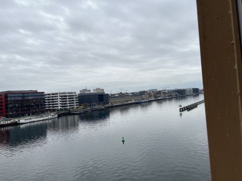 A river view looking east from the break area of Mozilla Berlin.